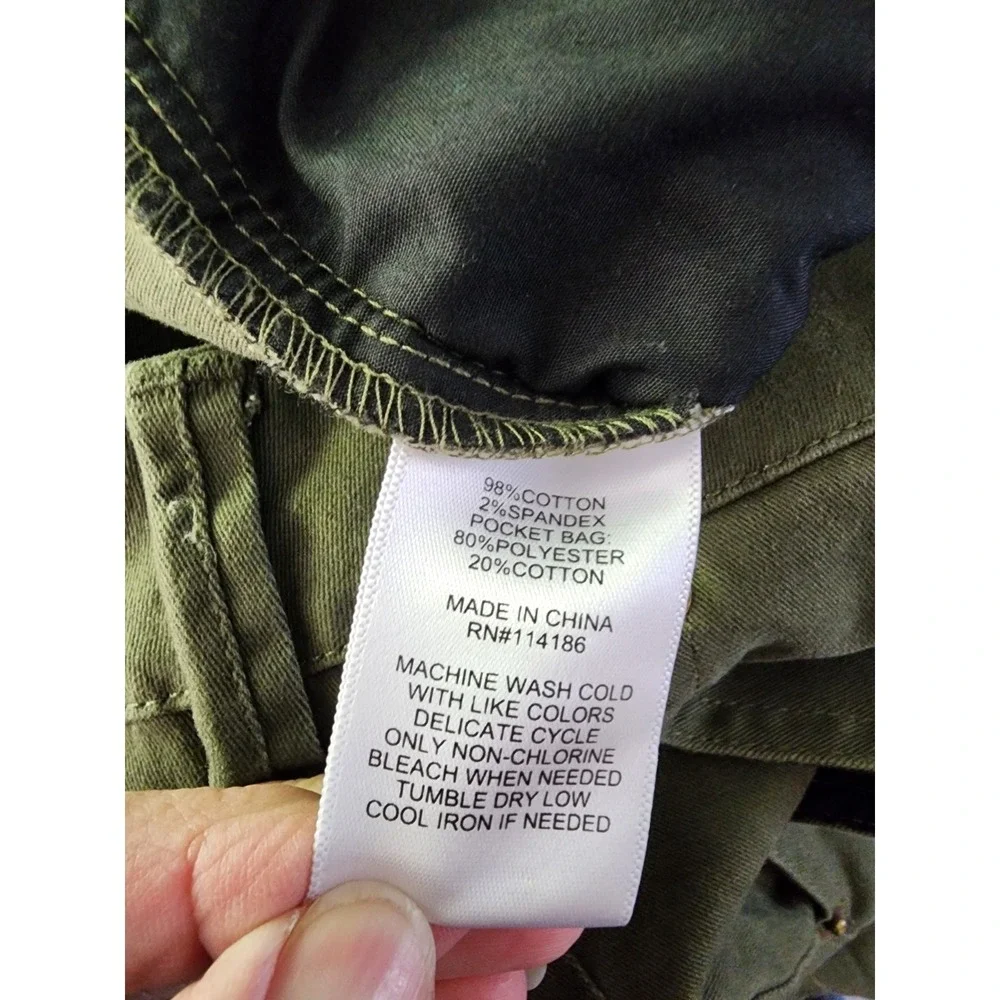 Frye & Co NWT 46x32 Cargo Pants Olive Green Stretch Utility Workwear Gorpcore - Picture 4 of 6